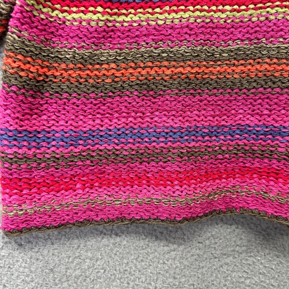 SIGRID OLSEN SPORT Sweater Womens L Large Pink Striped Pullover Casual Multi - Picture 4 of 11